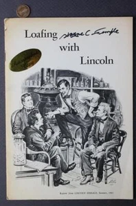 1961 Dr. Wayne C. Temple AUTOGRAPHED Abraham Lincoln booklet Lloyd Ostendorf --- - Picture 1 of 1