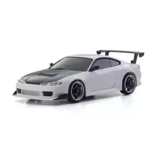 Kyosho ASC Mini-Z Body NISSAN SILVIA S15 White Painted w/GT Wing RC Car #MZP477W - Picture 1 of 3