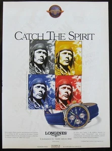 Longines Lindbergh Spirit Collection blue watch Print Ad Magazine 1997 - Bild 1 von 1