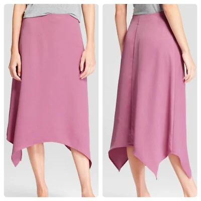 Mossimo Frambuesa Salpicaduras Rosa Púrpura Pañuelo Línea A Falda Midi Talla 14 XL Foto 1 de 3