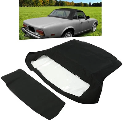 Black Sailcloth Vinyl  Soft Top Fits For 1966-1979 FIAT 124 Spider Convertible - Image 1 of 4