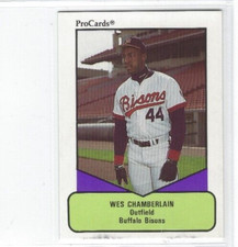 1990 ProCards #501 Wes Chamberlain