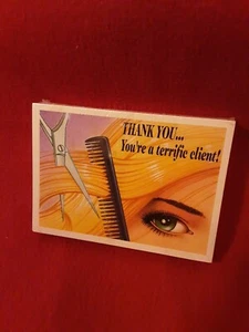 Tarjetas postales de agradecimiento de marketing de corte de pelo de diseño profesional de salón 1993 - Imagen 1 de 3