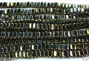 50 cuentas de vidrio de ladrillo CzechMates de dos agujeros de 2 agujeros marrón iris 3x6 mm - Imagen 1 de 1