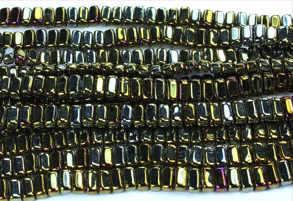 50 CzechMates Two Hole 2-Hole Brick Glass Beads Iris-Brown 3x6mm - Image 1 of 1