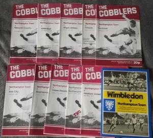 1978-79 Saison Northampton Town Fußball Programme Set 11 plus 1 Auswärts Wimble - Bild 1 von 3
