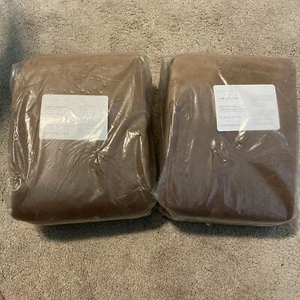 Pottery Barn Velvet Twill Curtains Set/2 BLACKOUT Cappaccino, 50x96, NWT - Picture 1 of 6