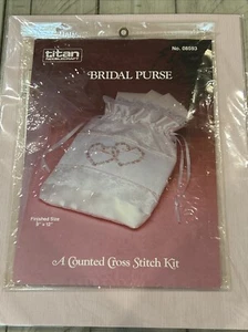Vintage Titan Needlecraft Bridal Purse, Cross Stitch Kit - Picture 1 of 5