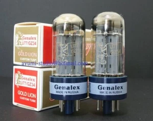 (Edición Elegante) Combina 1 par Nuevos tubos rectificadores Genalex Gold Lion U77 / GZ34 - Imagen 1 de 2