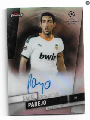 2019-20 Topps Finest UEFA Champions League Auto Card : Daniel Parejo #A07 - Image 1 of 2