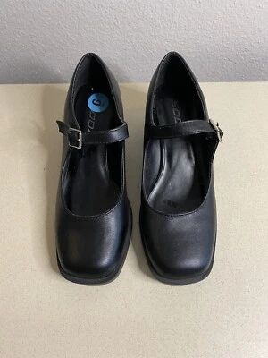 Mujer Talla 6 Mary Jane’s Punta Redonda Medio Grueso Bloque Tacón (Soda) Foto 1 de 4