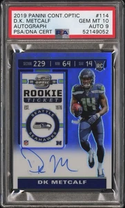 2019 Panini Contenders Optic Holo Prizm Rookie Ticket Auto DK Metcalf PSA 10 RC - Picture 1 of 1