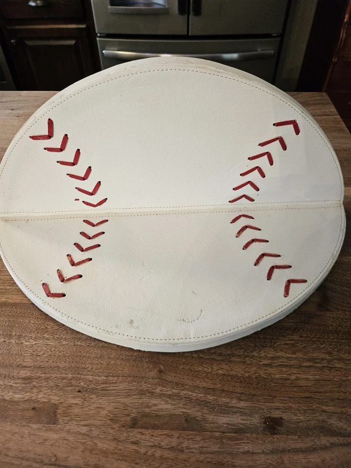 Pottery Barn Kids Vintage Leather Baseball Shelf Perfect For Kids Room, Mancave - Image 1 of 4