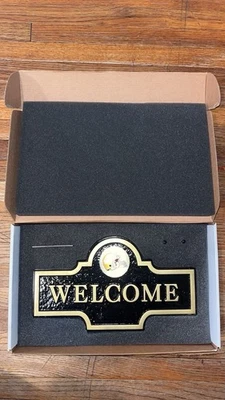 Letrero de bienvenida Clemson Tigers interior exterior 10x6 metal resistente negro y dorado Foto 1 de 3