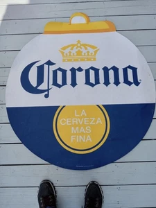 CERVEZA CORONA BIER WEIHNACHTSKUGEL 44" X 48" MANN HÖHLE BODEN GUMMI BAR MATTE - Bild 1 von 5