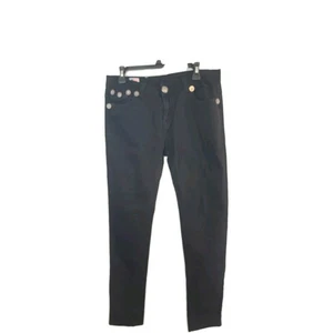 True Religion Herren Größe 36x31 Ricky Relaxed Straight Jeans schwarze Nähte - Bild 1 von 14