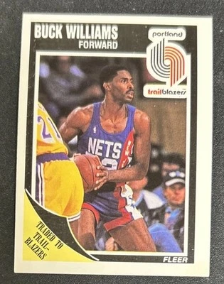 1989 - 90 Fleer Buck Williams 篮球卡 #132 开拓者队前锋状况极佳 O/C — 第 1/2 张图片