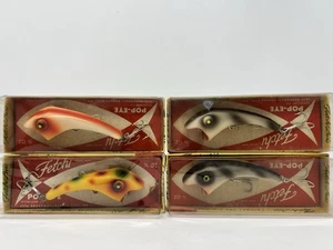 Vintage Fetchi POP-EYE FISHING Köder Menge 4 USA Poppers Neu im Karton NOS NRFB Antik - Bild 1 von 24