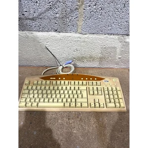 Vintage Samsung SDM4510P Keyboard Beige Wired PS/2 QWERTY Standard for Computer - Picture 1 of 12
