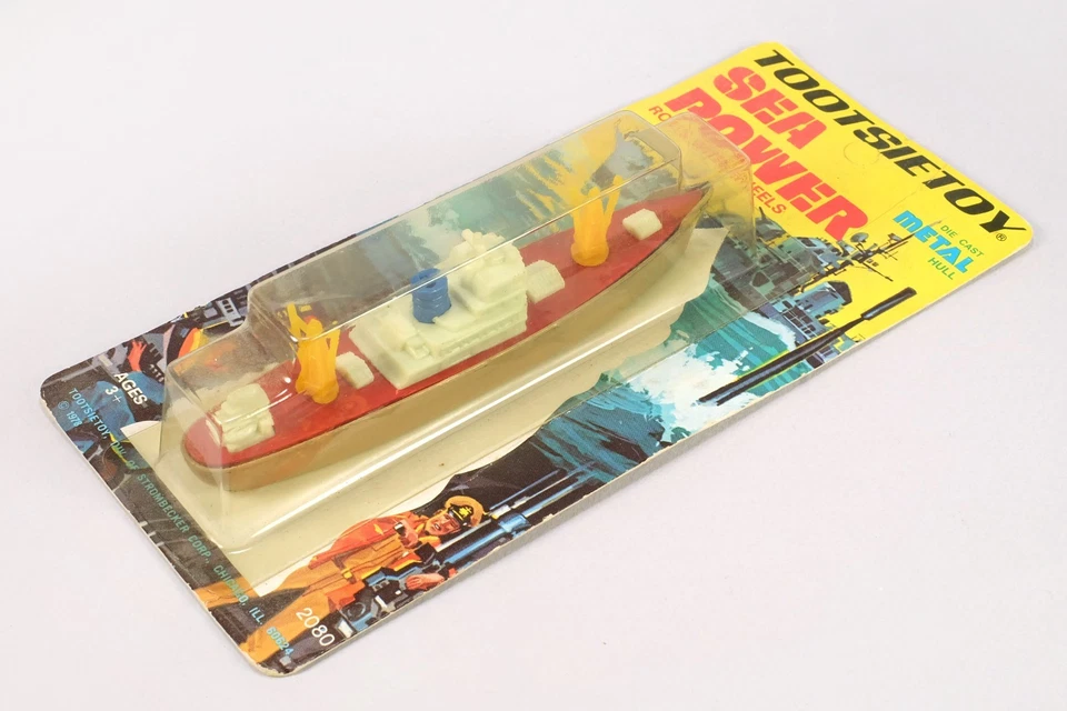 TootsieToy Sea Power 1978 barco de juguete fundido a presión vintage - como nuevo en paquete Foto 1 de 4