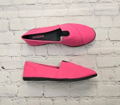 Zapatos planos sin cordones SODA rosa neón para mujer talla 10 Foto 1 de 4