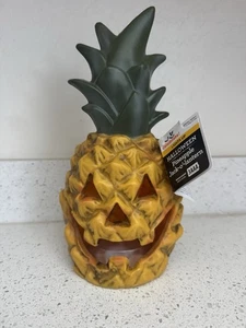 Walmart Summerween Pineapple Jack O Lantern Summer Halloween Pumpkin Light Up - Picture 1 of 7