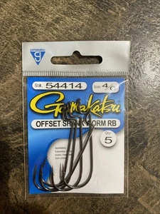 Gamakatsu Offset Shank Worm Rb 4/0 5 Pack - Picture 1 of 2