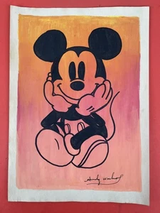 Andy warhol Drawing on paper (Handmade) signed and stamped - Picture 1 of 2