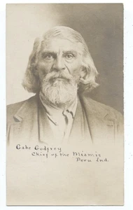 Gabe Godfroy CHIEF of MIAMI INDIANS Peru IN ca1904 RPPC - Rare - Picture 1 of 2