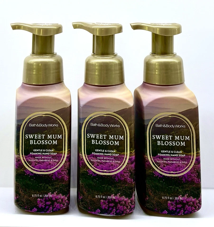 (3) Bath & Body Works SWEET MUM BLOSSOM Gentle & Clean Foaming Hand Soap NEW - Image 1 of 1