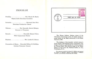 #1286-C1 First Day Program 10c Andrew Jackson Stamp w/FDC - Picture 1 of 2
