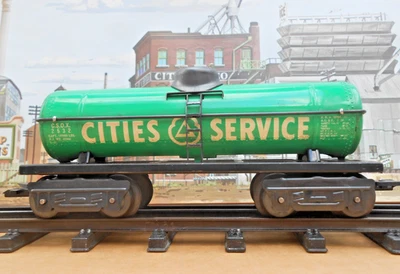 Marx CSOX 2532 "O" Gauge 8-Wheel Tin Plate Litho CITIES SERVICE  TANK CAR -- EX - Image 1 of 4