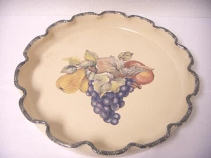 HOME AND GARDEN PARTY FRUIT LARGE RUFFLED PLATE 12 1/4" INCHES - Picture 1 of 3