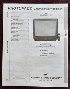 Sams Photofact 4144 Service Manual for JVC C-20810, C-20811 - Picture 1 of 1