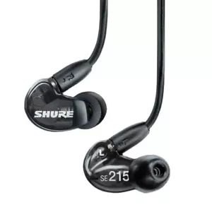 Shure SE215 In-Ear Professional Sound Isolating Headphones Wired Black Earbuds - Picture 1 of 5