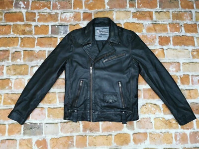 Chevignon Vintage Moto Chaqueta de Cuero Negan Negro Búfalo Talla: M Punta Top - Imagen 1 de 4