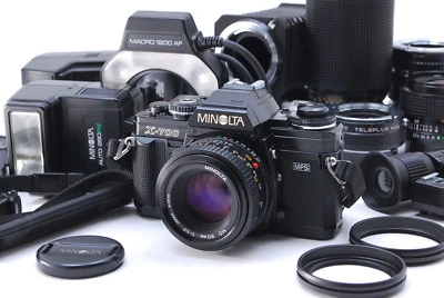 [MINT] MINOLTA NEW X-700 w/ MD 28mm 50mm 70-210mm Lens Set More From JAPAN #326 - Image 1 of 4