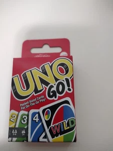 Juego de cartas UNO Go versión de bolsillo tamaño de viaje de Mattel (TOTALMENTE NUEVO) - Imagen 1 de 2