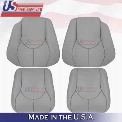 1996 to 2002 For Mercedes Benz SL600 Front Set Tops &Bottoms Leather Cover Gray - Image 1 of 4