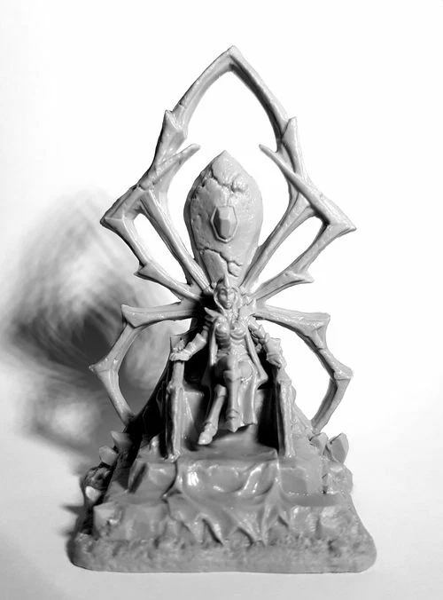 1x DARK ELF QUEEN -BONES REAPER miniature rpg jdr darkreach reine throne 44090