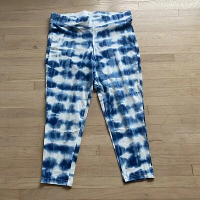 Pantalones elásticos Torrid Crop azul blanco tie dye mujer talla 0 grande Foto 1 de 4