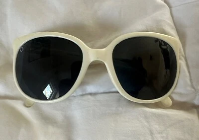 I Ski Black Diamond White Oval Sunglasses Frames France Vintage Nylon - Image 1 of 4