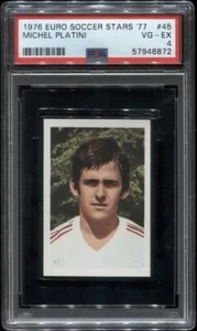 1976 Euro Soccer Stars '77 #45 Michel Platini PSA 4 VG-EX - Picture 1 of 2
