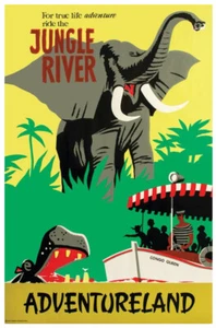 DISNEYLAND JUNGLE RIVER - COLLECTOR POSTER - BUY ANY 2 GET ANY 1 FREE!! - Picture 1 of 3
