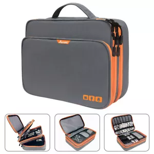 Electronic Accessories Organizer,Storage with Pocket Travel Organizer for iPad