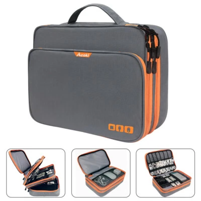 Organizador Electrónico de Accesorios,Almacenamiento con Bolsillo Organizador de Viaje para iPad Foto 1 de 4