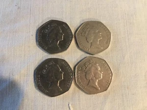 4 x 1997 50pence Coins - Picture 1 of 3