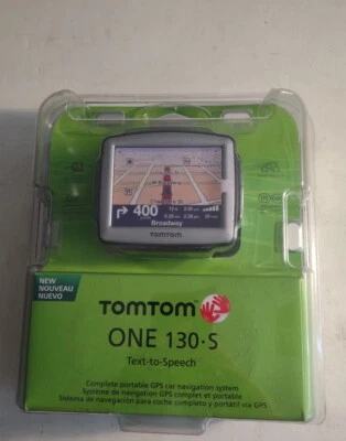 TomTom One 130S Text-to-speech GPS Navigation System Touchscreen New Sealed. - Image 1 of 3