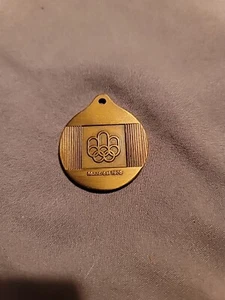 Vintage 1976 Montreal Olympics Commemorative Bronze Medal Pendant. - Picture 1 of 2