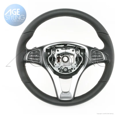 Palancas de cambio de engranaje de cuero multimedia para volante Mercedes-Benz GLA250 GLA45 FABRICANTE DE EQUIPOS ORIGINALES Foto 1 de 3